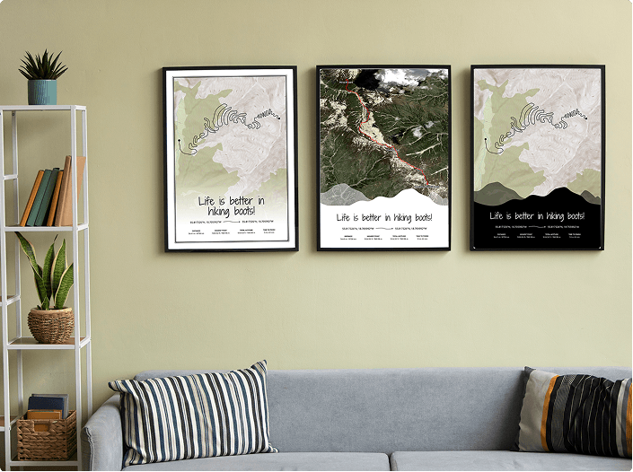 Hike Map Frames
